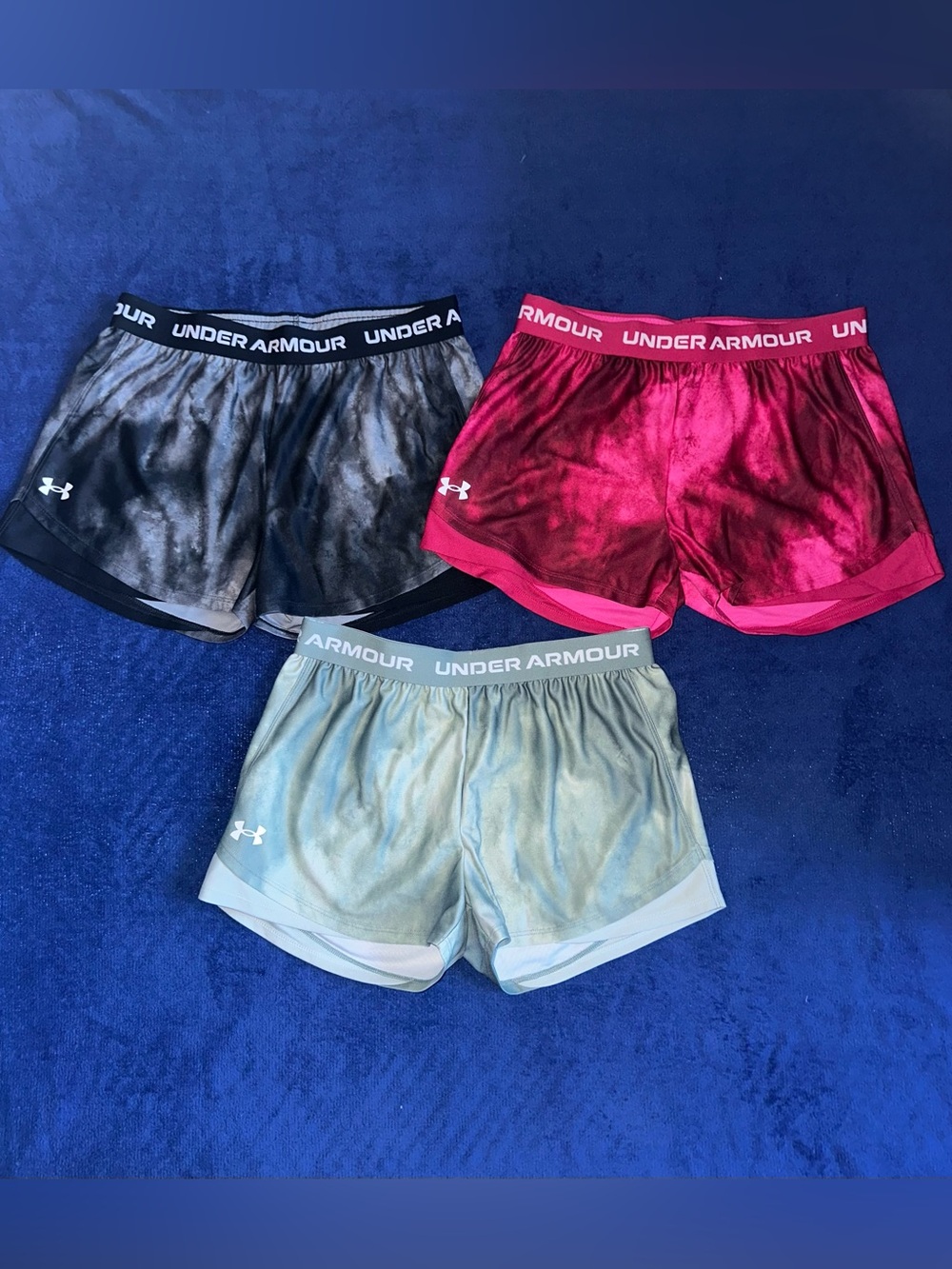 Girls Youth Under Armour Loose Fit Shorts Lot of 3 Size Large L NWT Pink Black